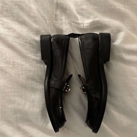 Sam Edelman Christy Loafers- Black Patent Leather with Gold Detail - Picture 5 of 6
